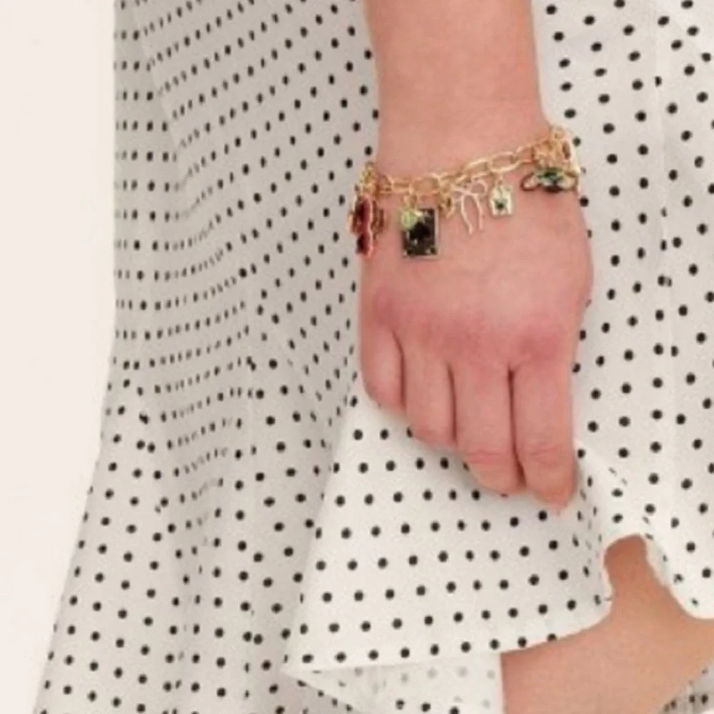 Kate Spade x Target NWT Chunky Charm Bracelet Gold Sold-Out Collab
